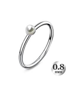 Pearl Nose Rings NSKR-16p (0.8mm)